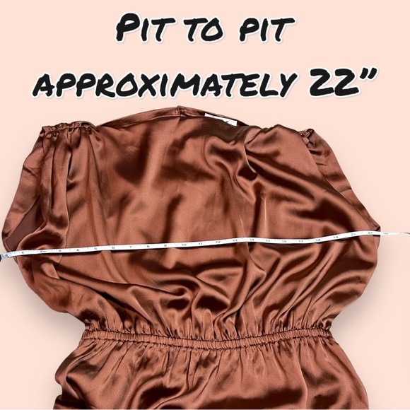 💥HP💥NWT Vernacular Boatneck Line Drop Waist Maxi Dress in Bronze. Size Small - Picture 6 of 14